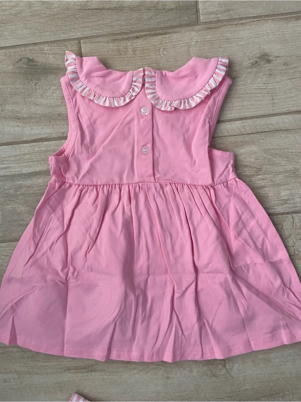 Stitchy Fish Girls 6T XS Small Watermelon Pink & Mint Summer Stripe Short Set